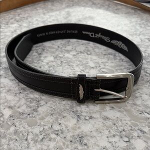 Classic Black Leather Belt by Steady Dama